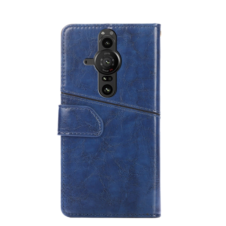 For Sony Xperia Pro-I Geometric Stitching Horizontal Flip Leather Phone Case