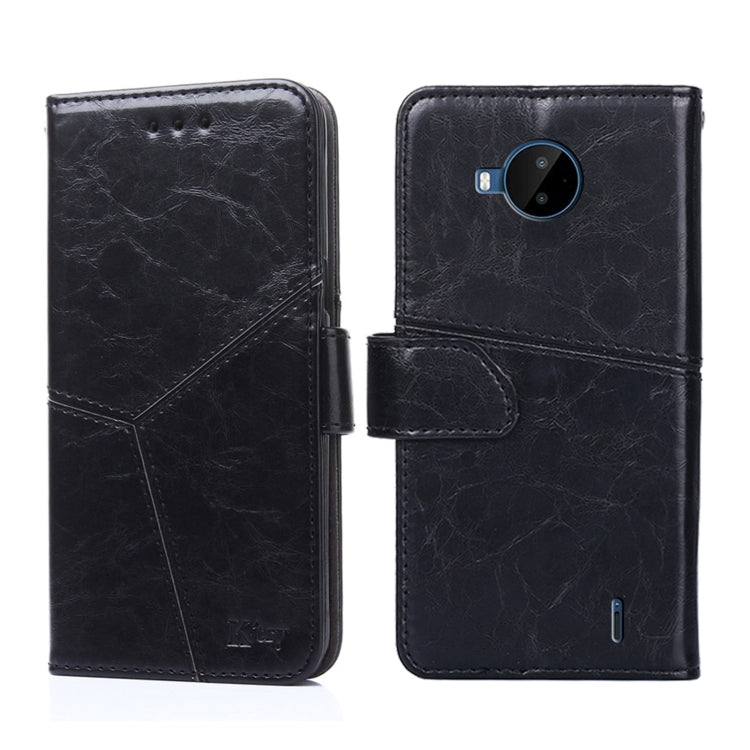 For Nokia C20 Plus Geometric Stitching Horizontal Flip Leather Phone Case