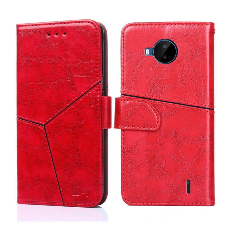For Nokia C20 Plus Geometric Stitching Horizontal Flip Leather Phone Case