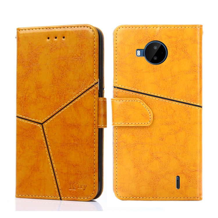 For Nokia C20 Plus Geometric Stitching Horizontal Flip Leather Phone Case