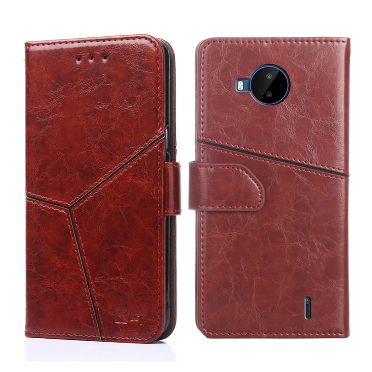 For Nokia C20 Plus Geometric Stitching Horizontal Flip Leather Phone Case