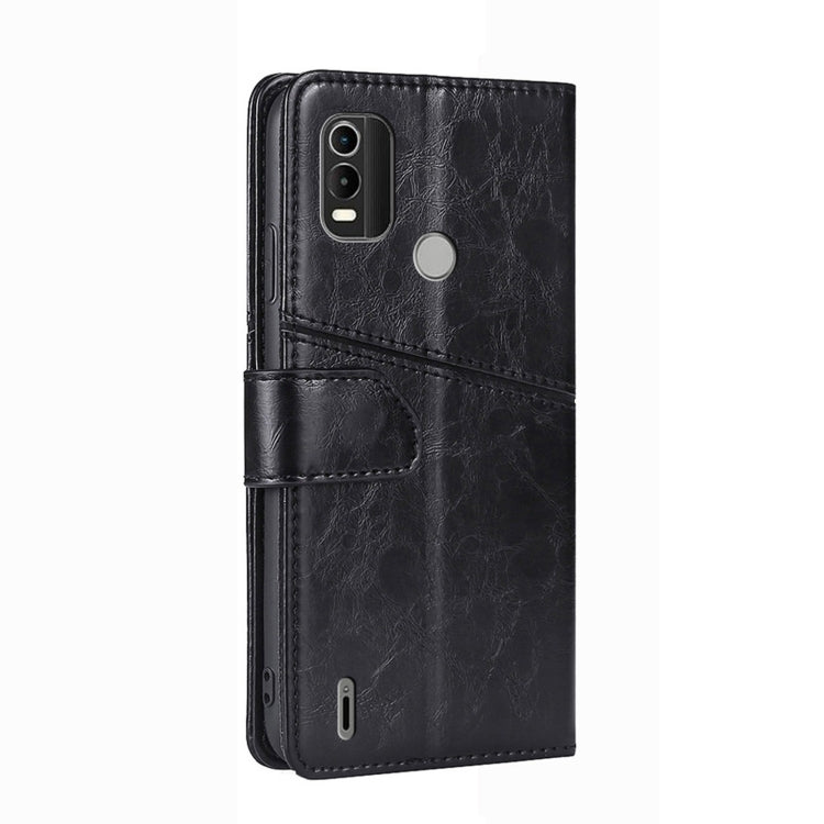For Nokia C21 Plus Geometric Stitching Horizontal Flip Leather Phone Case