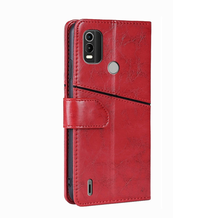 For Nokia C21 Plus Geometric Stitching Horizontal Flip Leather Phone Case