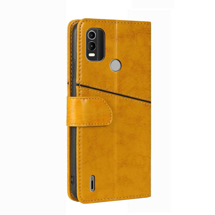 For Nokia C21 Plus Geometric Stitching Horizontal Flip Leather Phone Case