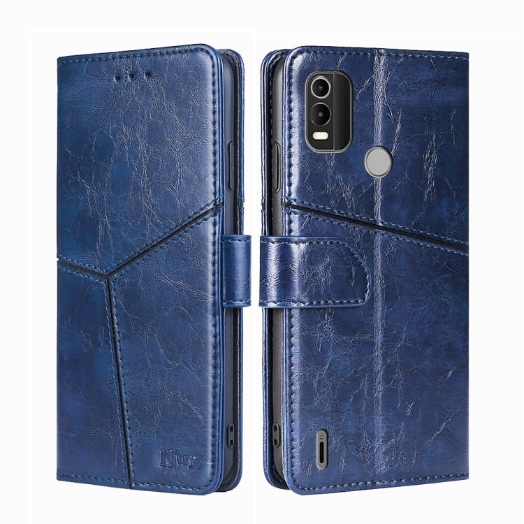 For Nokia C21 Plus Geometric Stitching Horizontal Flip Leather Phone Case