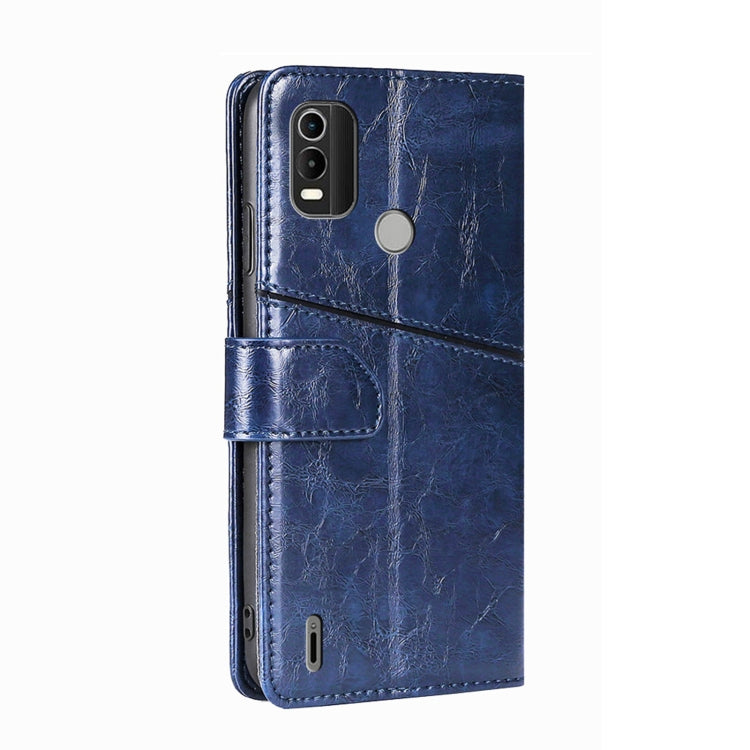 For Nokia C21 Plus Geometric Stitching Horizontal Flip Leather Phone Case