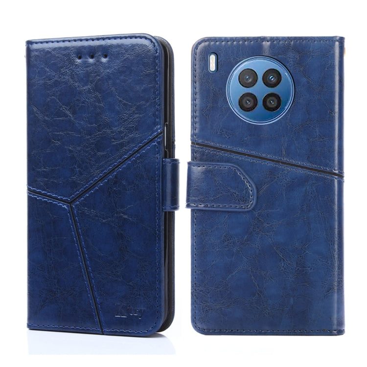 For Huawei nova 8i Geometric Stitching Horizontal Flip Leather Phone Case