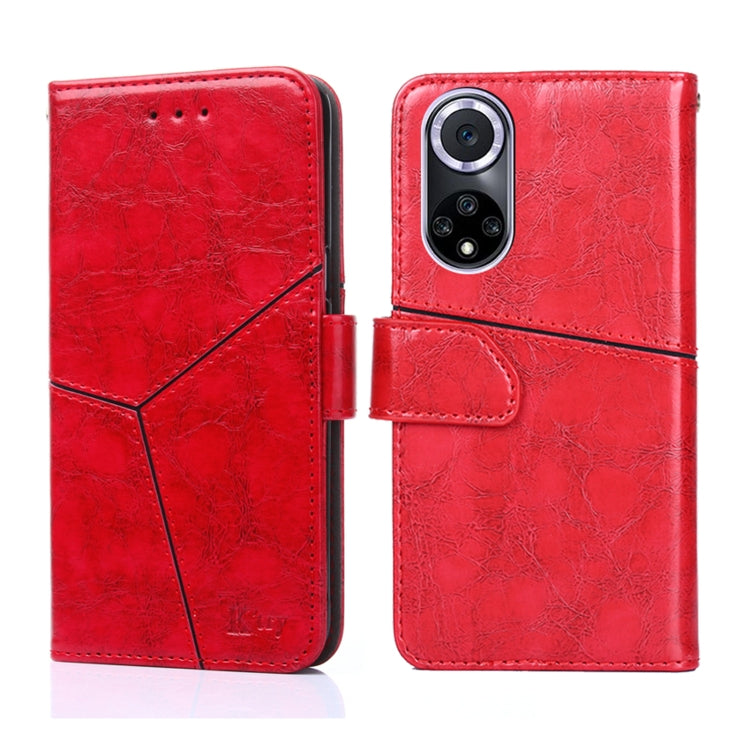 For Huawei nova 9 Geometric Stitching Horizontal Flip Leather Phone Case