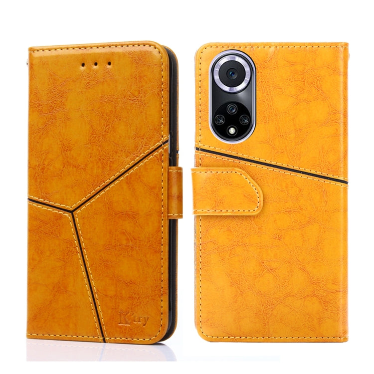 For Huawei nova 9 Geometric Stitching Horizontal Flip Leather Phone Case