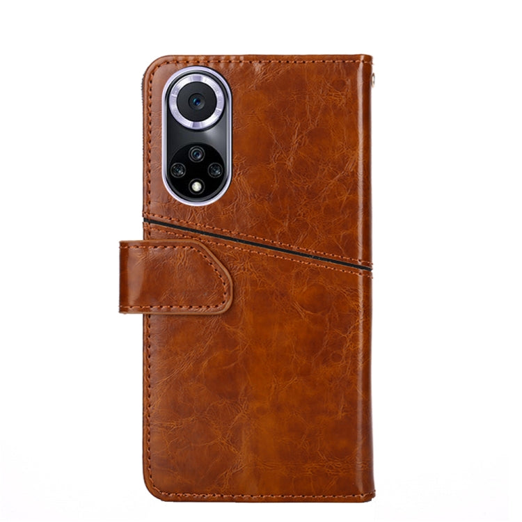 For Huawei nova 9 Geometric Stitching Horizontal Flip Leather Phone Case