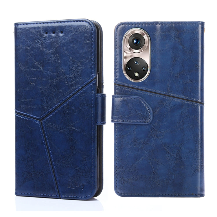 For Honor 50 Pro Geometric Stitching Horizontal Flip Leather Phone Case