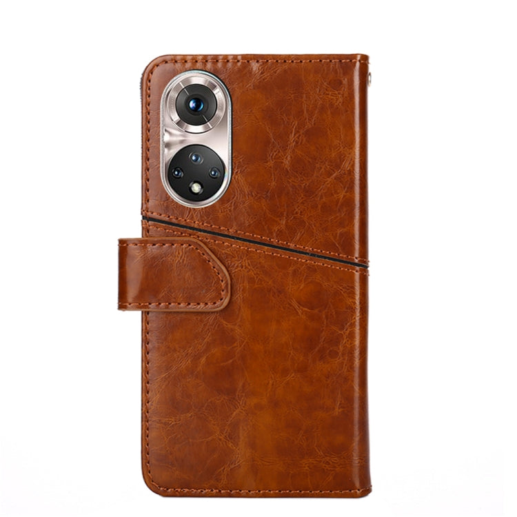 For Honor 50 Pro Geometric Stitching Horizontal Flip Leather Phone Case
