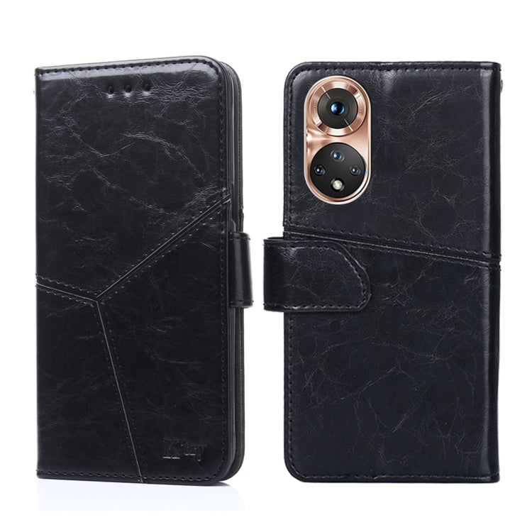 For Honor 50 Geometric Stitching Horizontal Flip Leather Phone Case