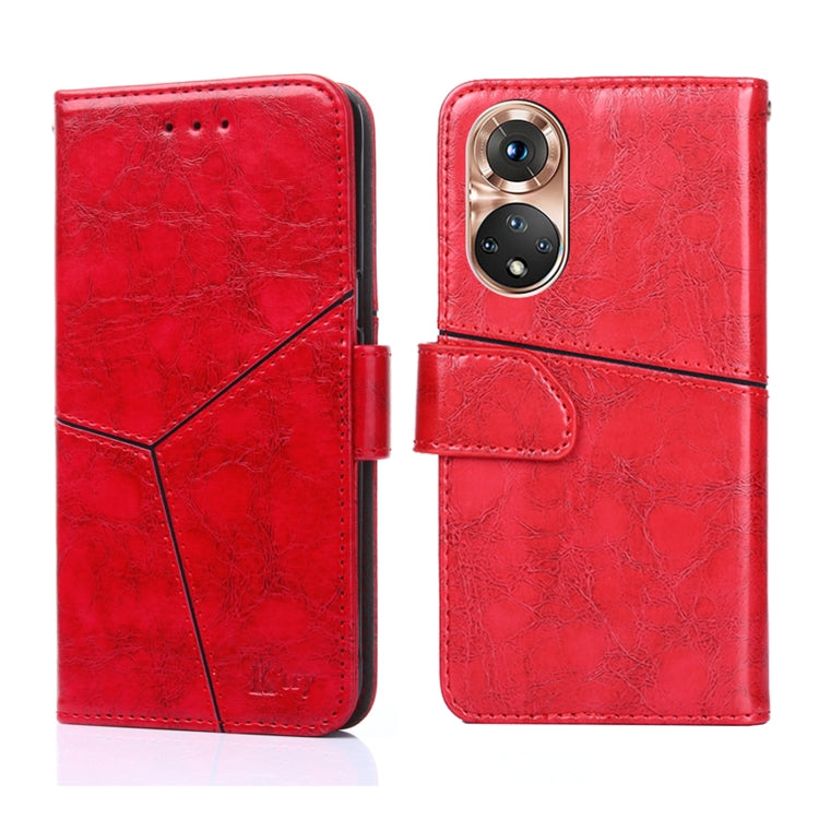 For Honor 50 Geometric Stitching Horizontal Flip Leather Phone Case
