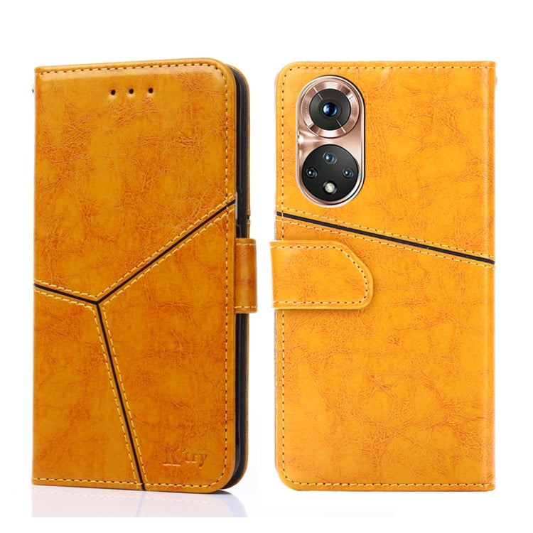 For Honor 50 Geometric Stitching Horizontal Flip Leather Phone Case
