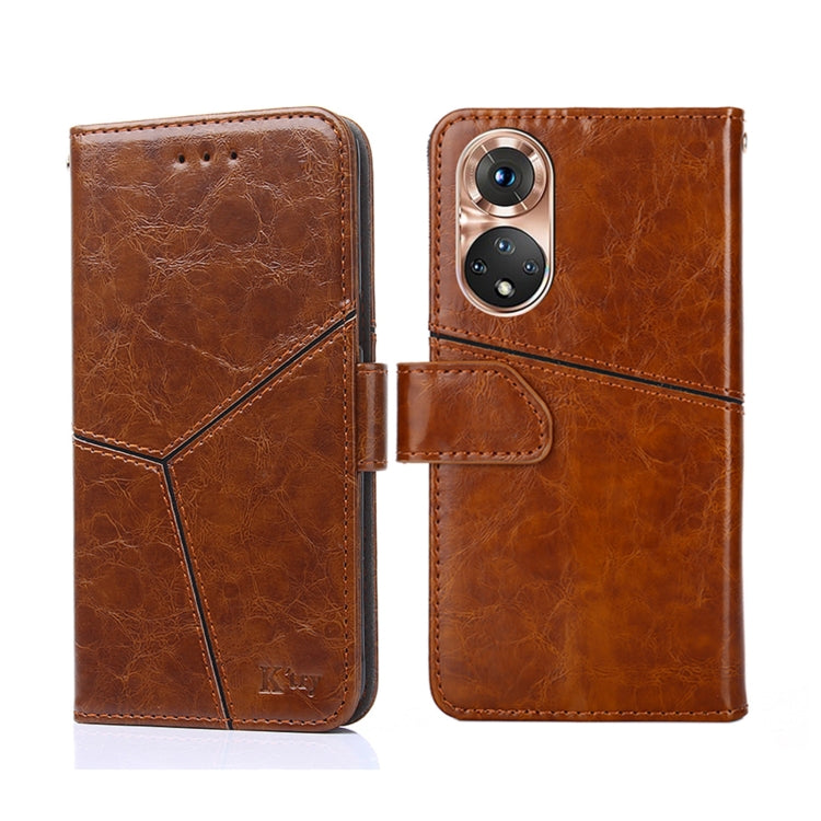 For Honor 50 Geometric Stitching Horizontal Flip Leather Phone Case
