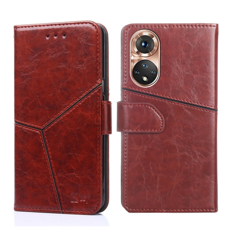 For Honor 50 Geometric Stitching Horizontal Flip Leather Phone Case