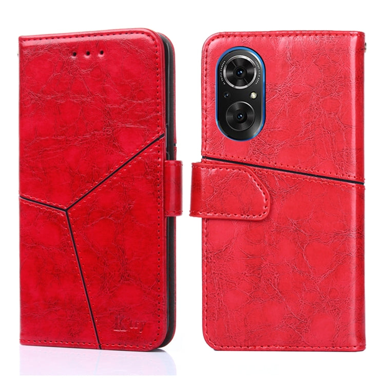 For Honor 50 SE Geometric Stitching Horizontal Flip Leather Phone Case