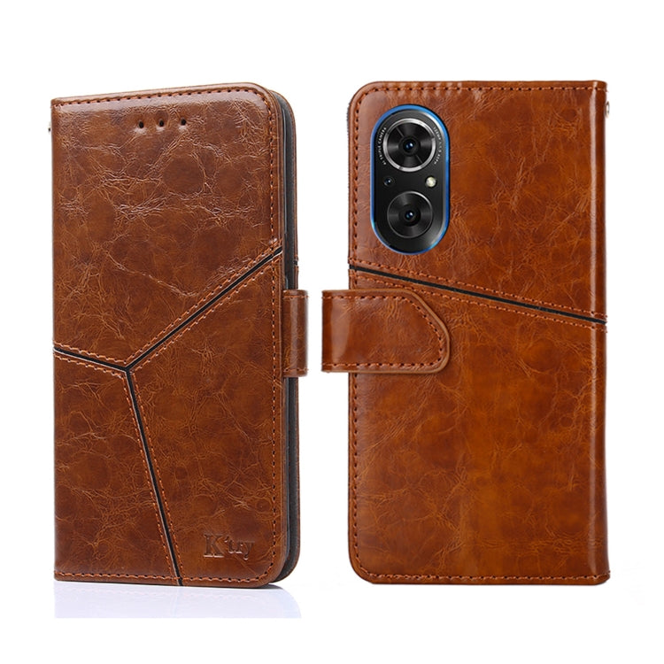 For Honor 50 SE Geometric Stitching Horizontal Flip Leather Phone Case