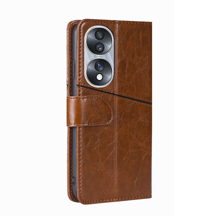For Honor 70 Geometric Stitching Horizontal Flip Leather Phone Case