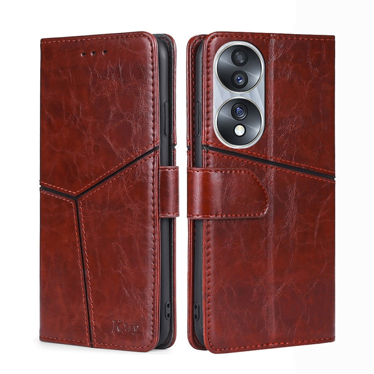 For Honor 70 Geometric Stitching Horizontal Flip Leather Phone Case