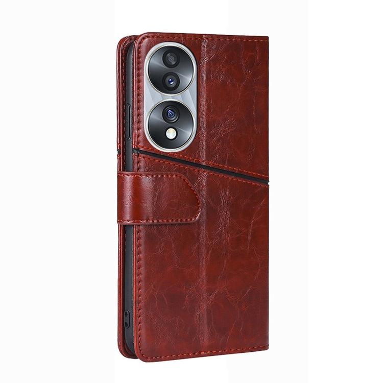 For Honor 70 Geometric Stitching Horizontal Flip Leather Phone Case