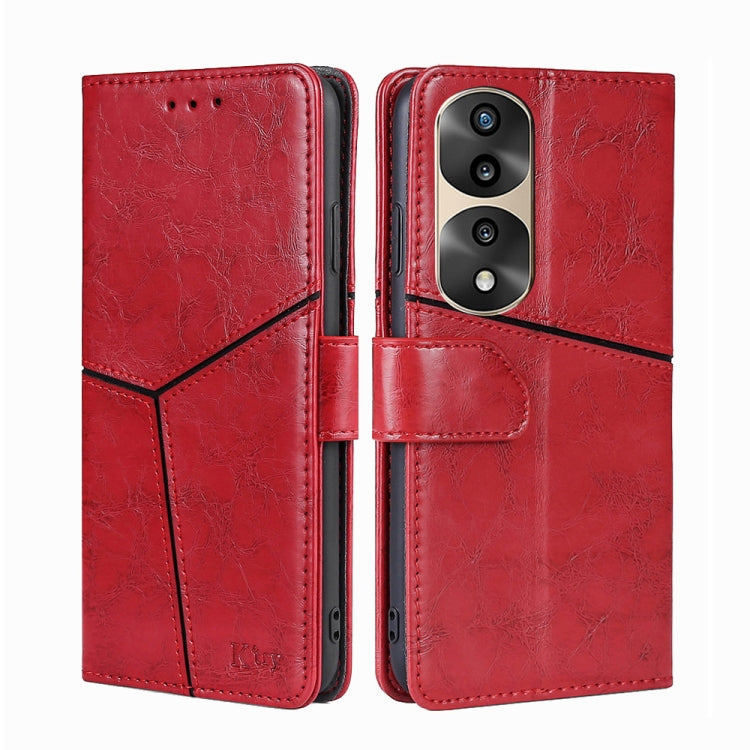 For Honor 70 Pro / 70 Pro+ Geometric Stitching Horizontal Flip Leather Phone Case