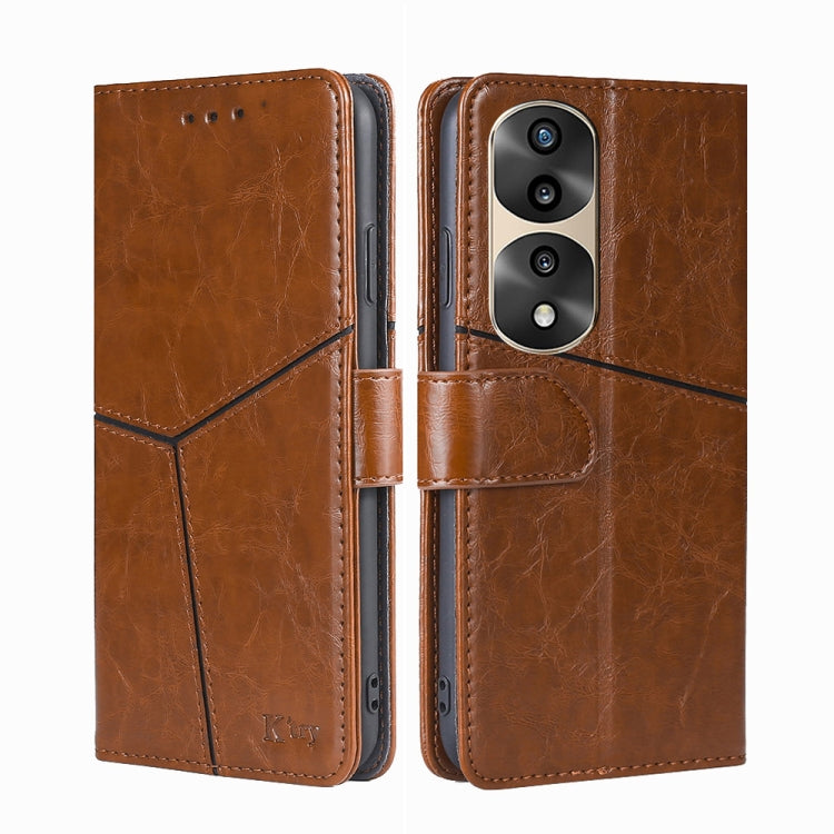 For Honor 70 Pro / 70 Pro+ Geometric Stitching Horizontal Flip Leather Phone Case