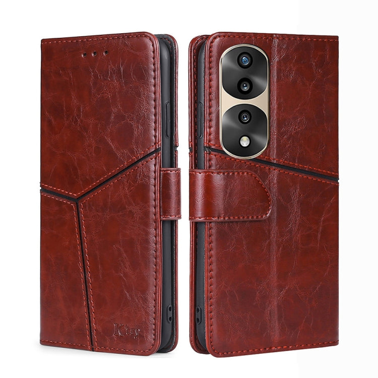 For Honor 70 Pro / 70 Pro+ Geometric Stitching Horizontal Flip Leather Phone Case