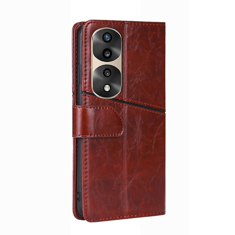 For Honor 70 Pro / 70 Pro+ Geometric Stitching Horizontal Flip Leather Phone Case
