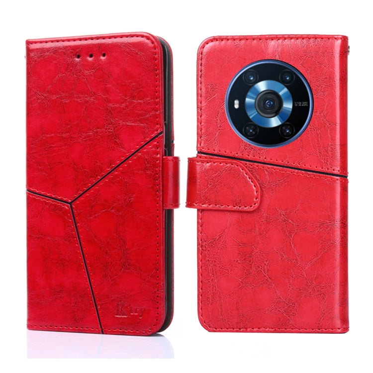 For Honor Magic3 Geometric Stitching Horizontal Flip Leather Phone Case