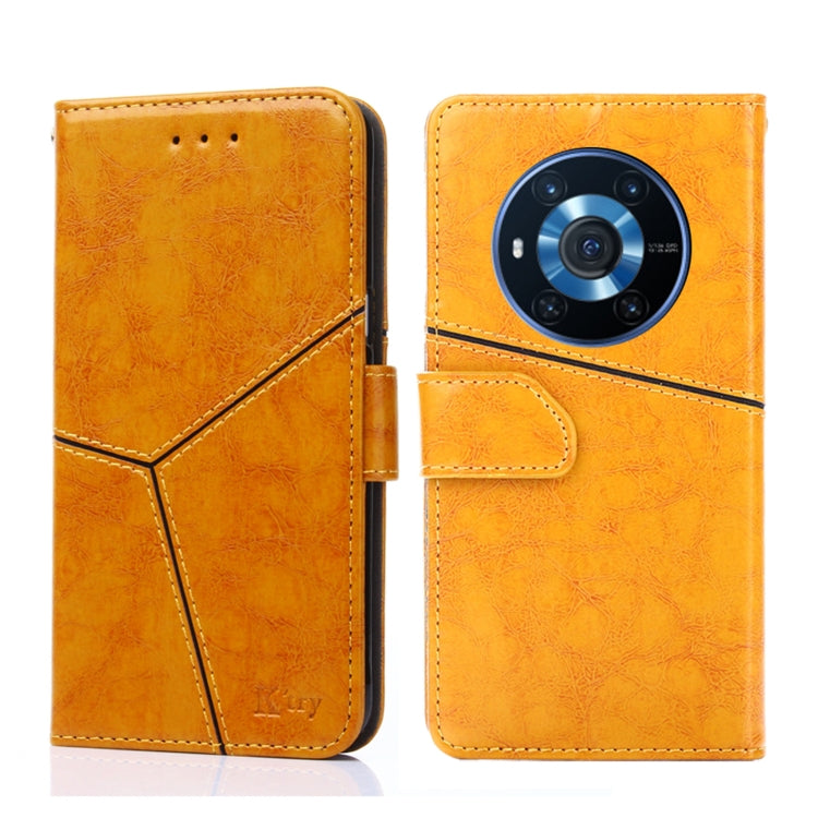 For Honor Magic3 Geometric Stitching Horizontal Flip Leather Phone Case