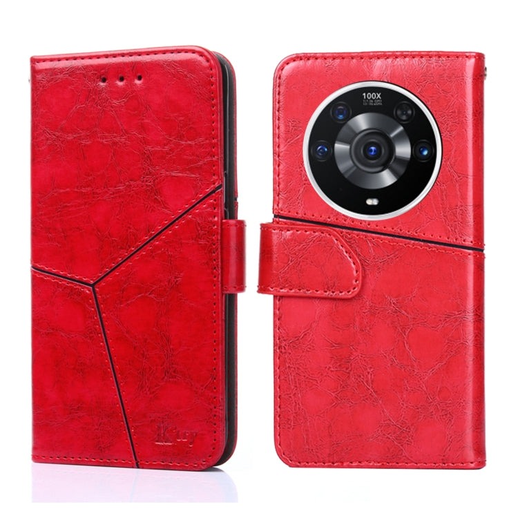 For Honor Magic3 Pro Geometric Stitching Horizontal Flip Leather Phone Case