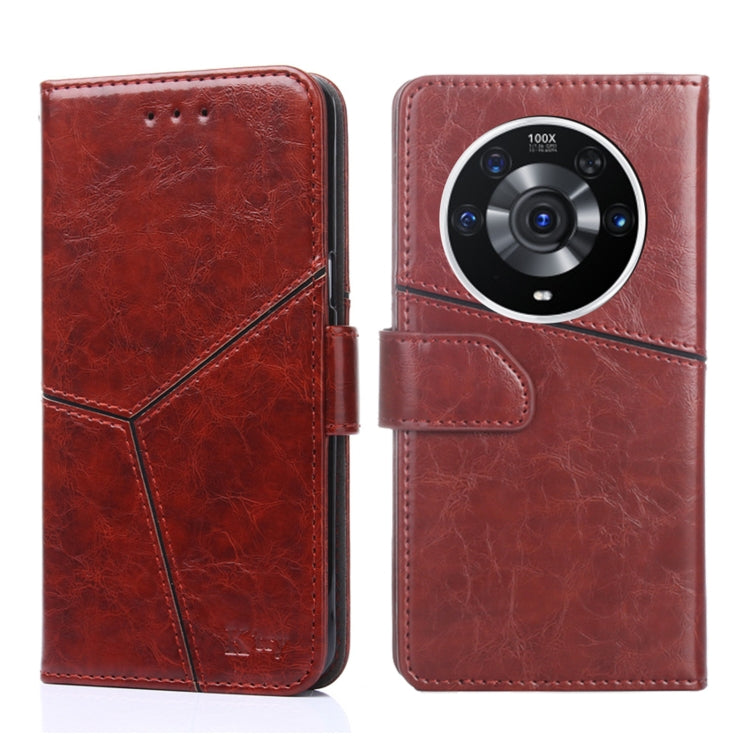 For Honor Magic3 Pro Geometric Stitching Horizontal Flip Leather Phone Case