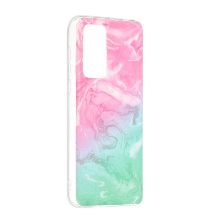 For Huawei P40 Marble Pattern Soft TPU Protective Case