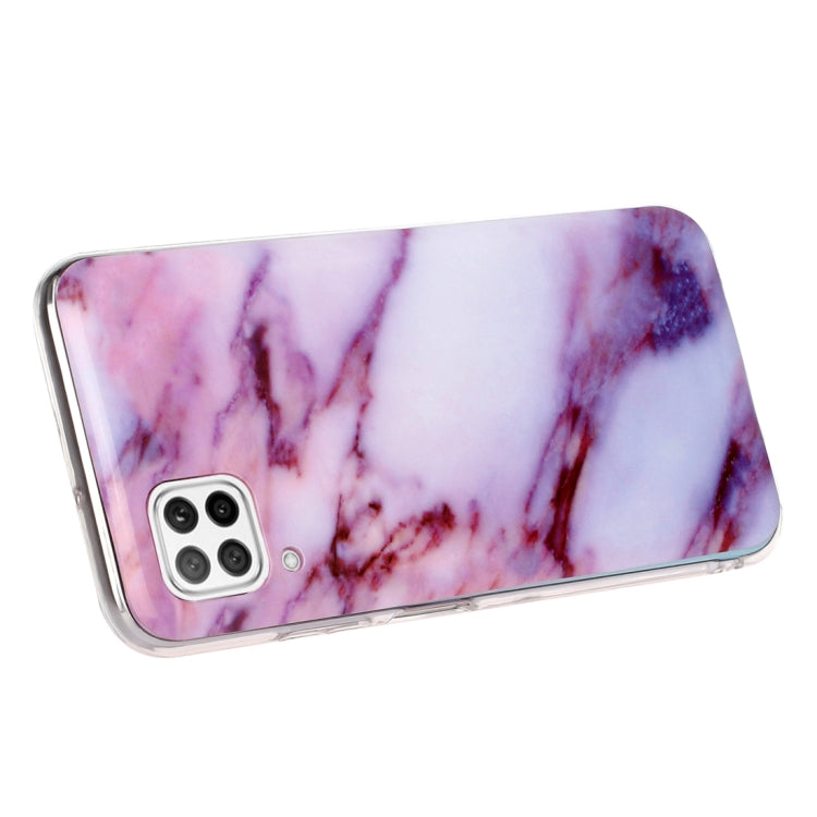 For Huawei P40 lite Marble Pattern Soft TPU Protective Case