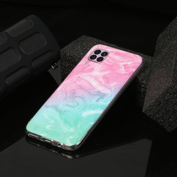 For Huawei P40 lite Marble Pattern Soft TPU Protective Case