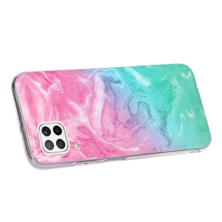 For Huawei P40 lite Marble Pattern Soft TPU Protective Case