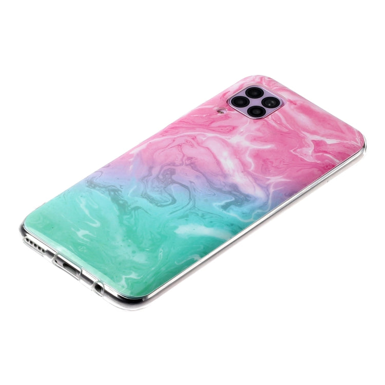 For Huawei P40 lite Marble Pattern Soft TPU Protective Case