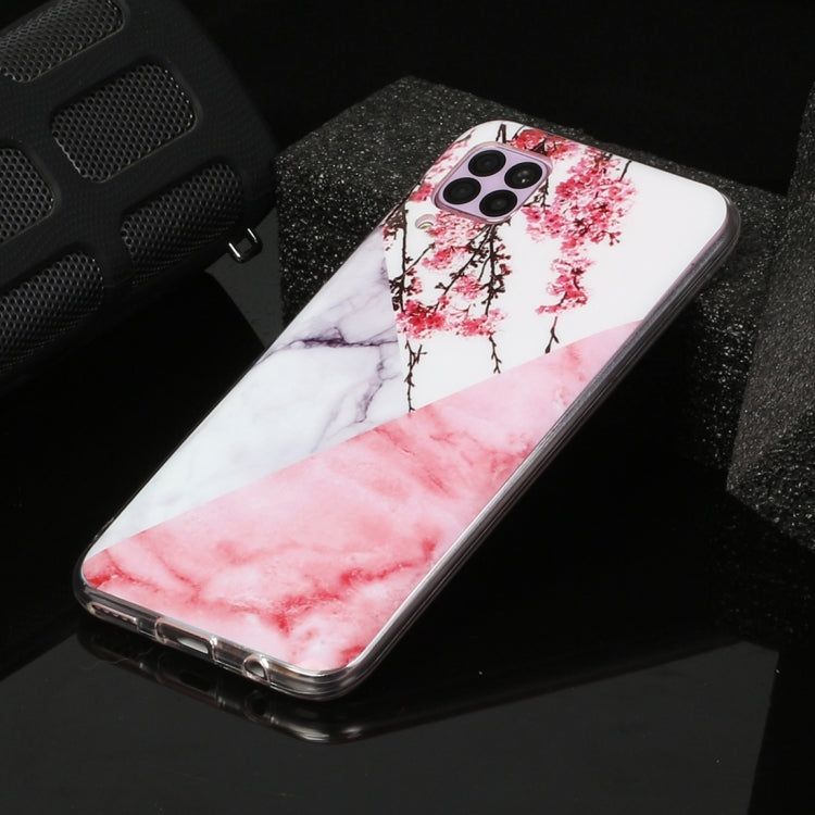 For Huawei P40 lite Marble Pattern Soft TPU Protective Case