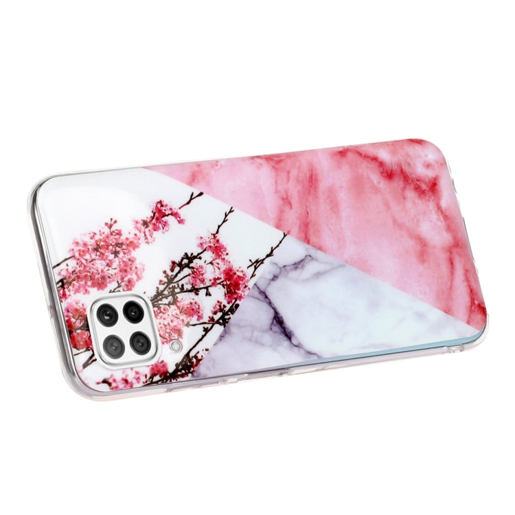 For Huawei P40 lite Marble Pattern Soft TPU Protective Case