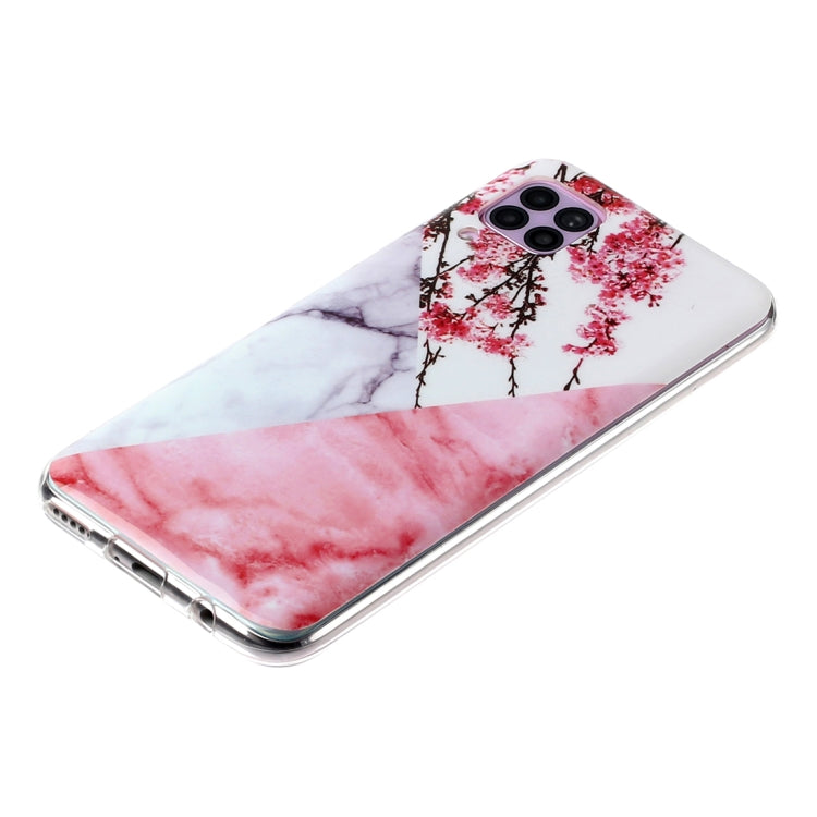 For Huawei P40 lite Marble Pattern Soft TPU Protective Case