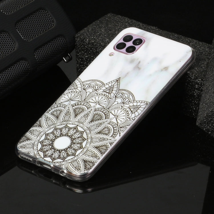 For Huawei P40 lite Marble Pattern Soft TPU Protective Case