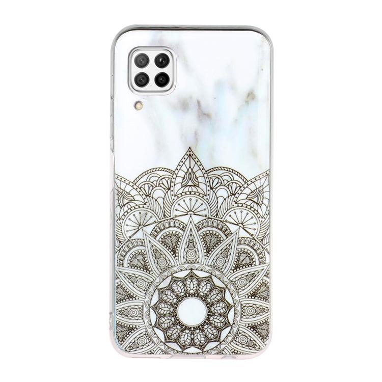 For Huawei P40 lite Marble Pattern Soft TPU Protective Case