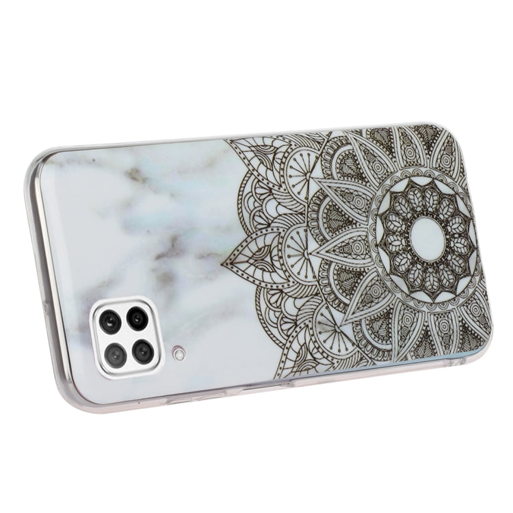 For Huawei P40 lite Marble Pattern Soft TPU Protective Case