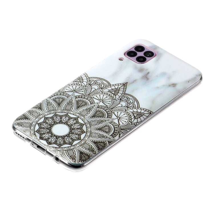 For Huawei P40 lite Marble Pattern Soft TPU Protective Case