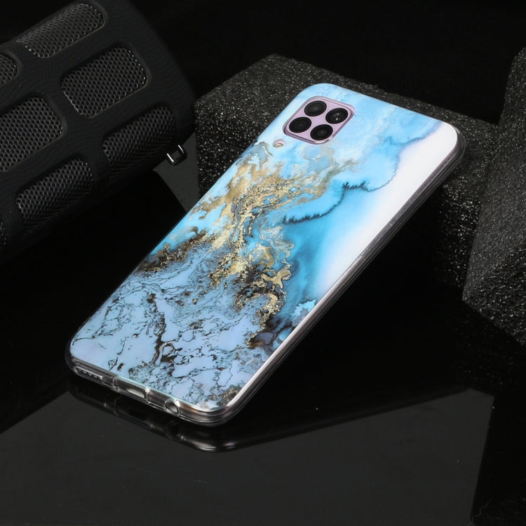 For Huawei P40 lite Marble Pattern Soft TPU Protective Case