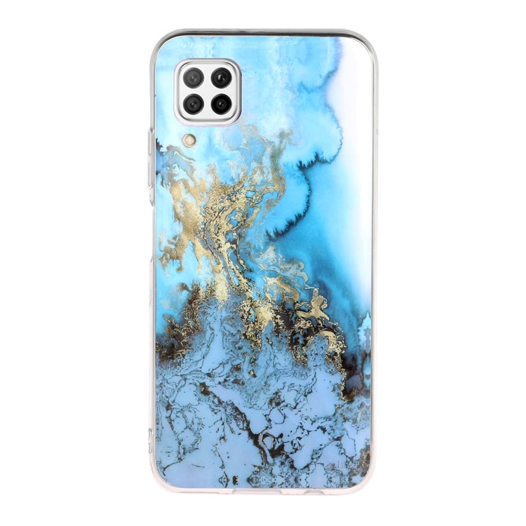 For Huawei P40 lite Marble Pattern Soft TPU Protective Case