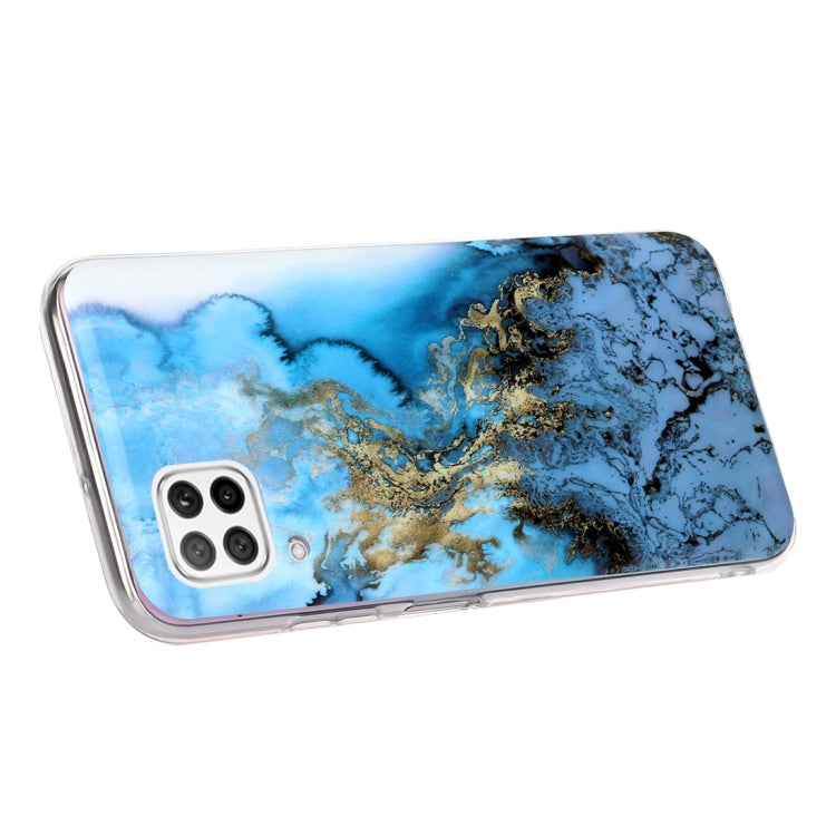 For Huawei P40 lite Marble Pattern Soft TPU Protective Case