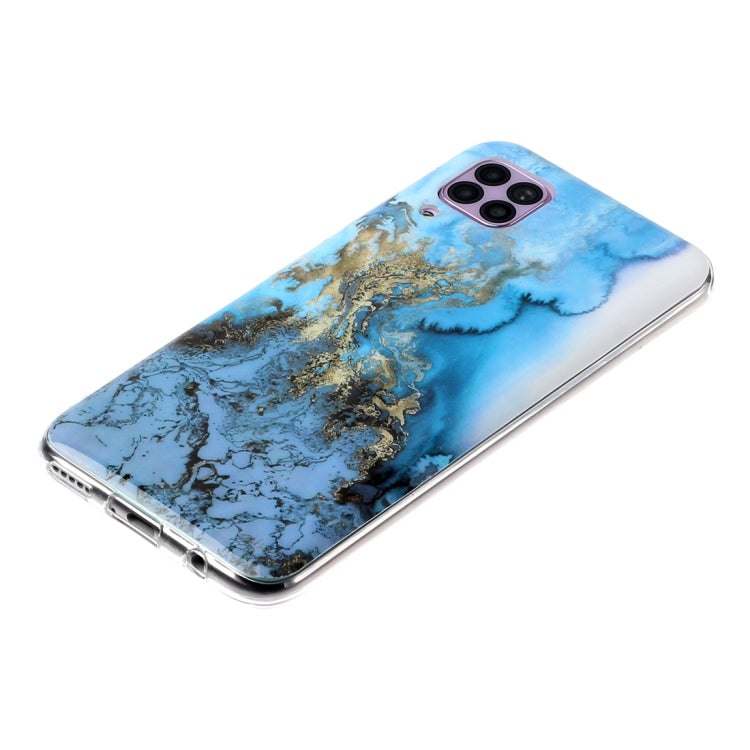 For Huawei P40 lite Marble Pattern Soft TPU Protective Case